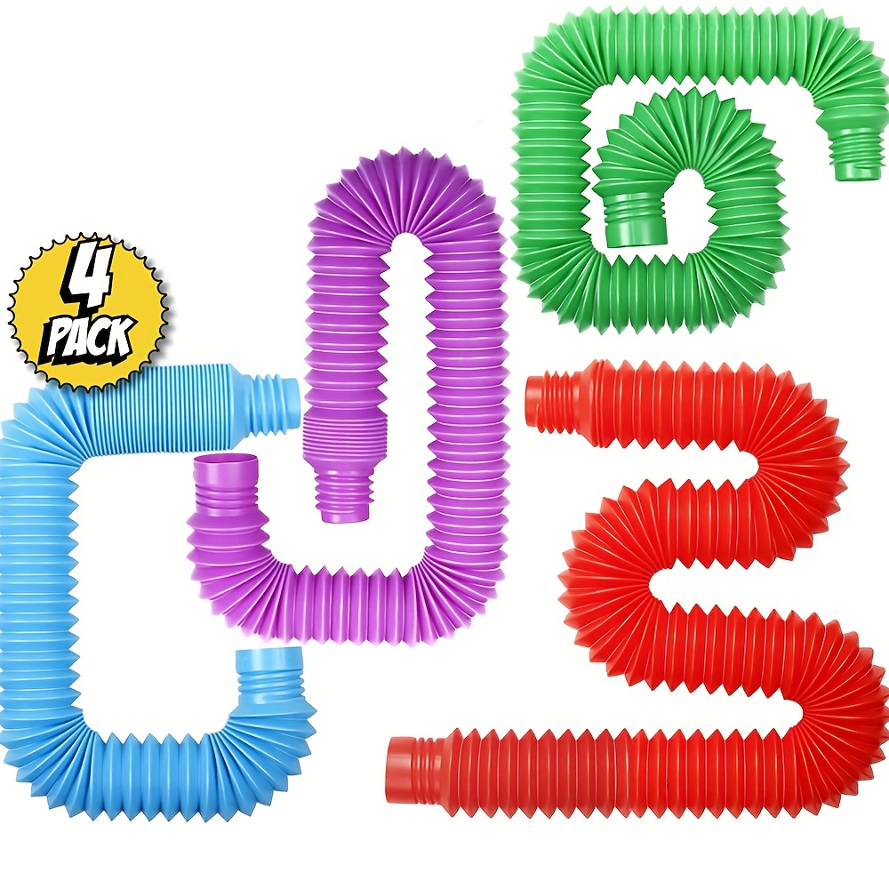 8 Piezas / 16 Piezas / 24 Piezas / 32 Piezas / 42 Piezas Paquete Rainbow Pop Tubes Fidget Toys Juguete Sensorial Para Aliviar La Ansiedad Y El Estrés Para Niños Adultos Juguetes De Aprendizaje Brinquedos Regalos