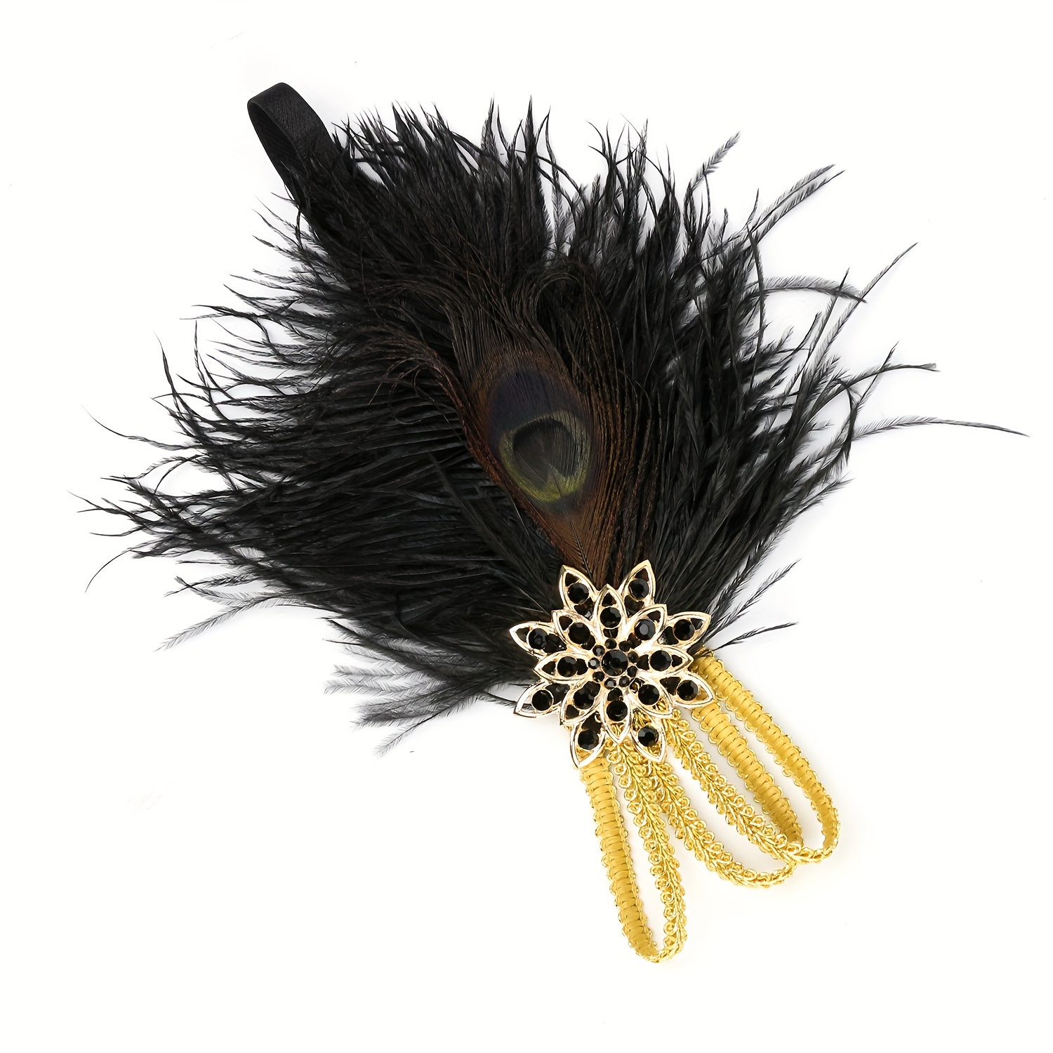 Copricapo di carnevale di piume Gatsby fascia per capelli, fascia per  capelli flapper degli anni '20, copricapo Samba party Crystal Headband -   Italia