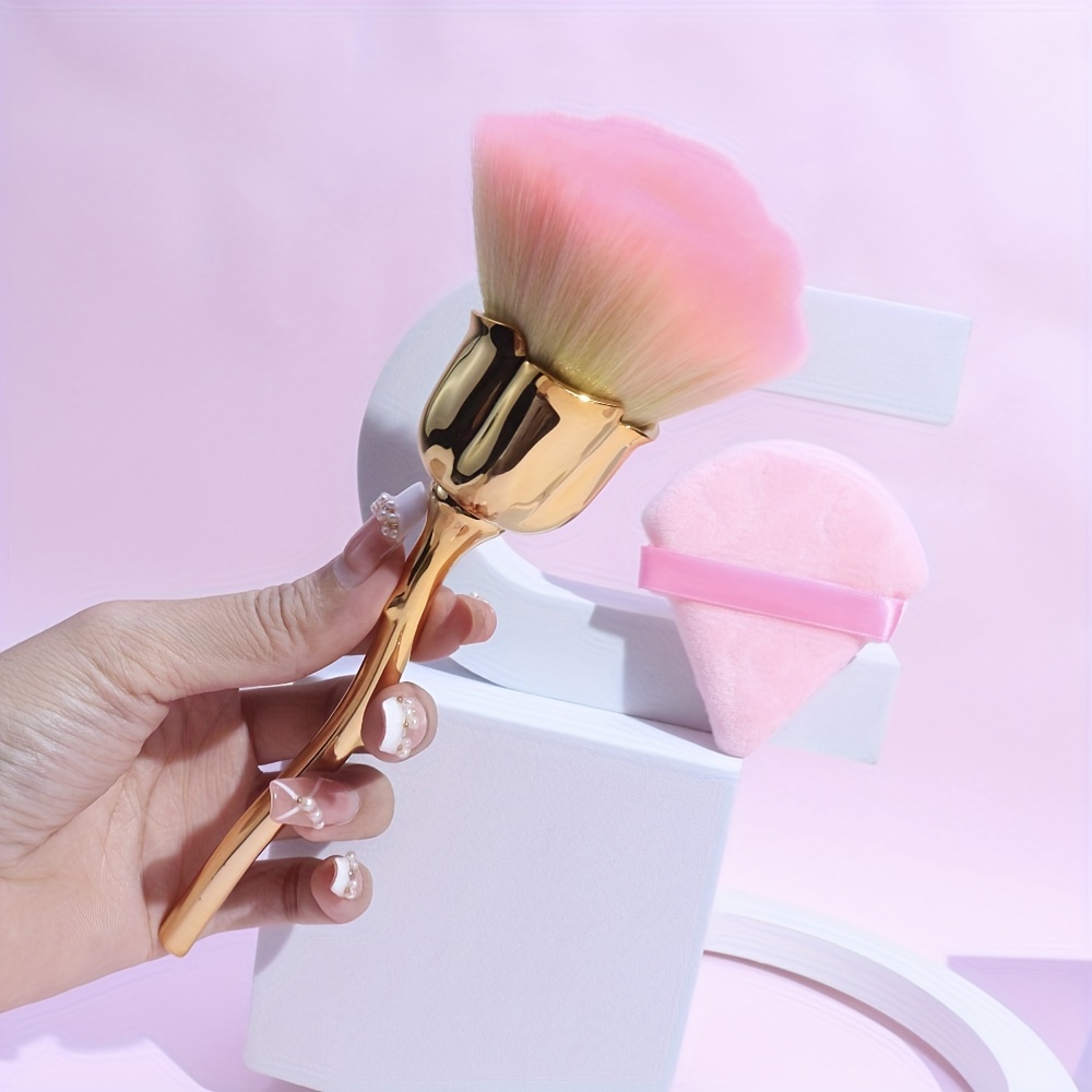 Soft Mushroom Head Blush Brush - Fluffy Loose Powder Brush For Nail Art And  Makeup - Dust Powder Remover And Cleaner - Soft Kabuki Brush For Flawless  Application - Temu