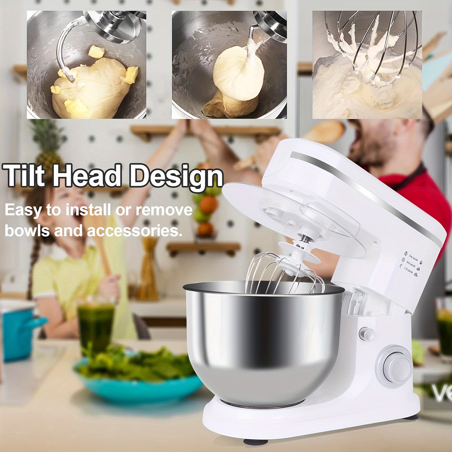 Stand Mixer Tilt head Mixers Kitchen Electric Dough - Temu