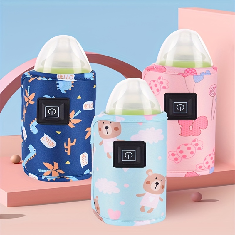 El bolso del termo de carga USB mantiene la leche del bebé o el agua  caliente usado en el hogar fuera