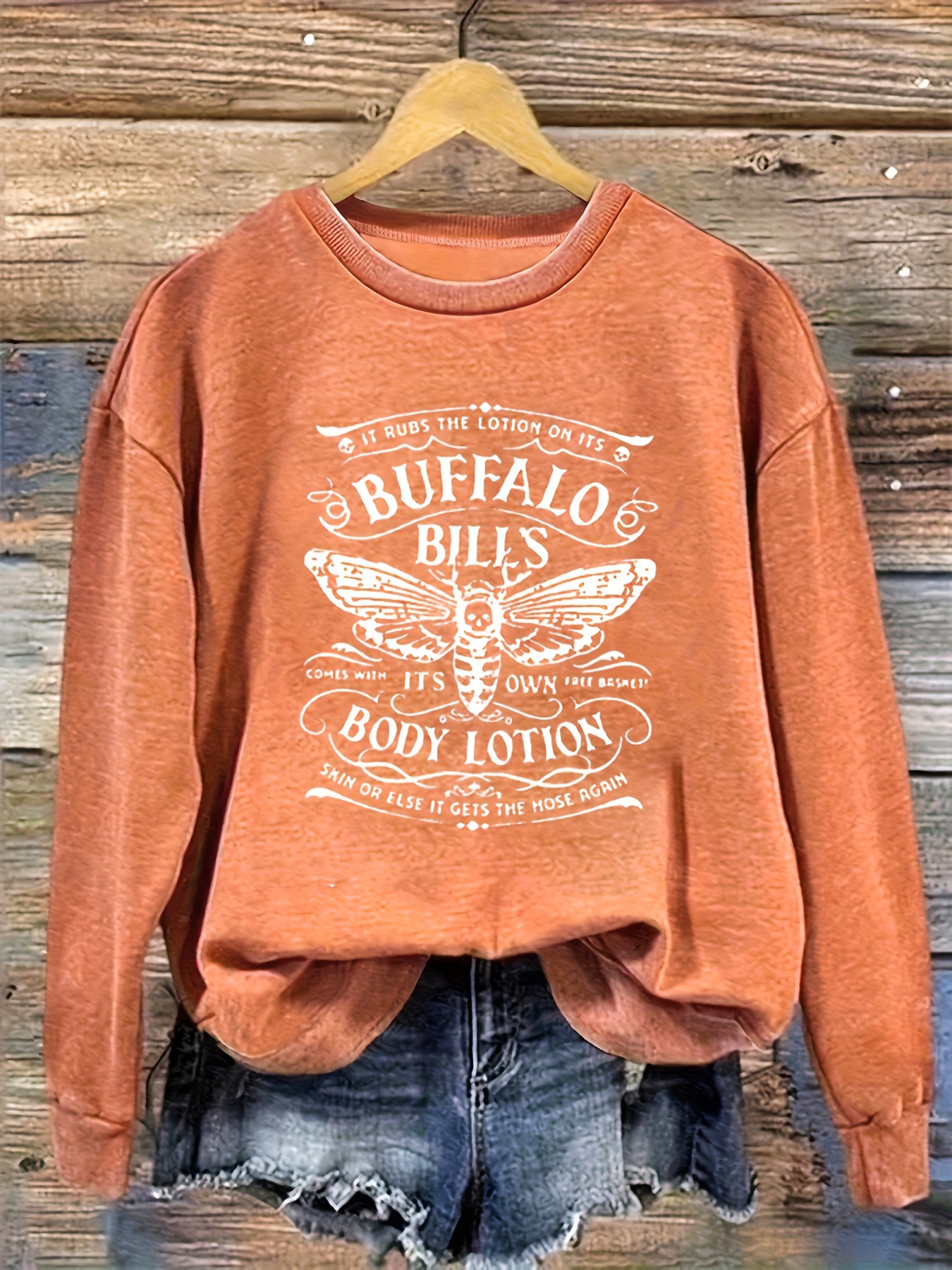 Buffalo Letter Print Sweatshirt Casual Long Sleeve - Temu Canada