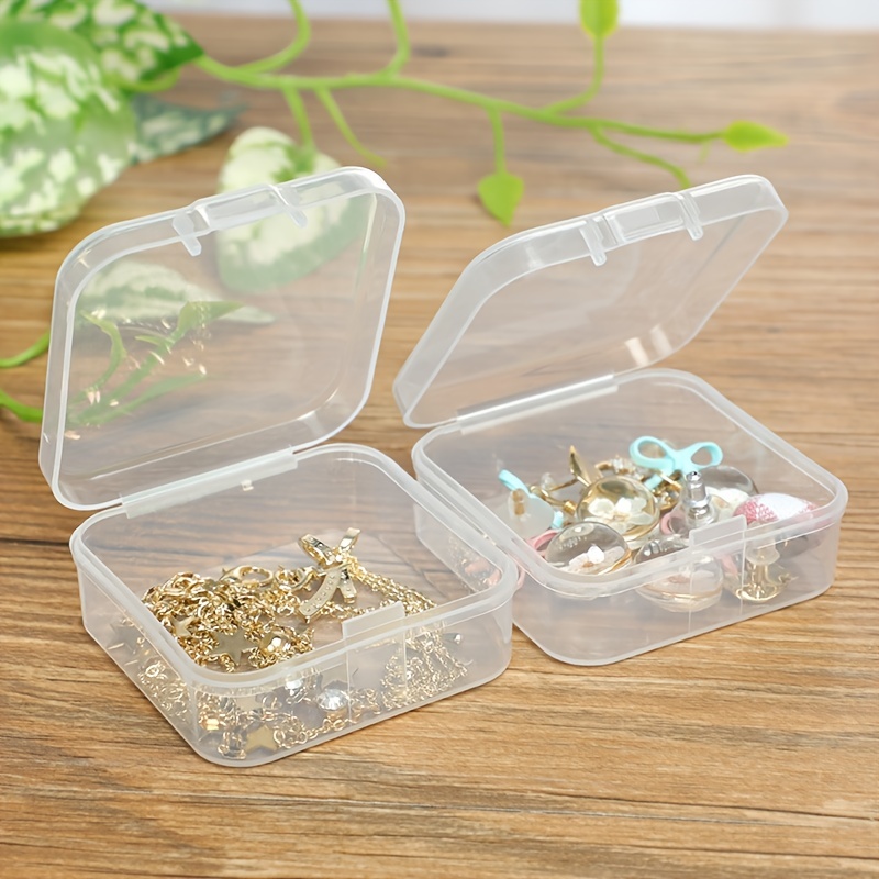 Transparent Square Small Plastic Containers Storage Box - Temu