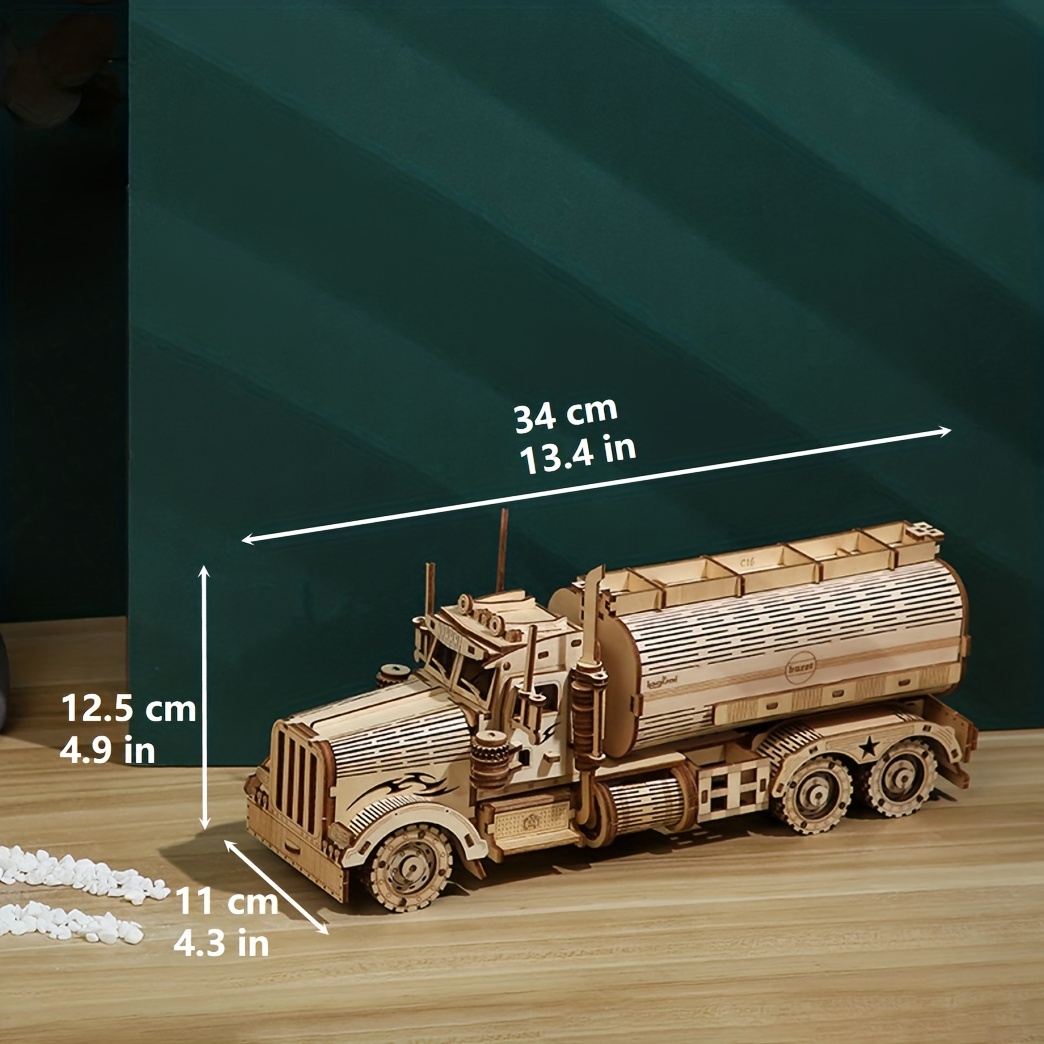 Ugears - Puzzle 3D mécanique en bois Semi-trailer camion Heavy Boy