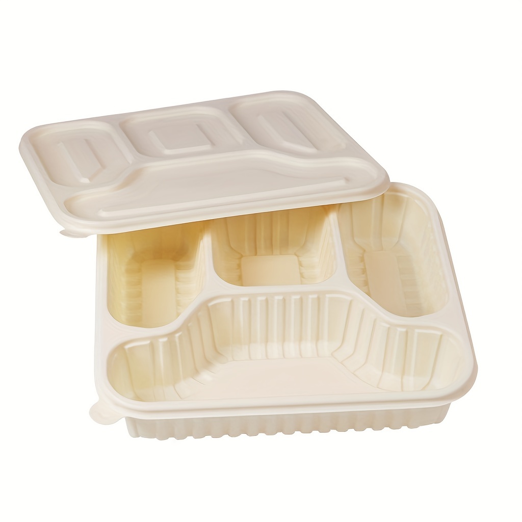 Cornstarch Three Compartments Food Packing Box Biodegradable