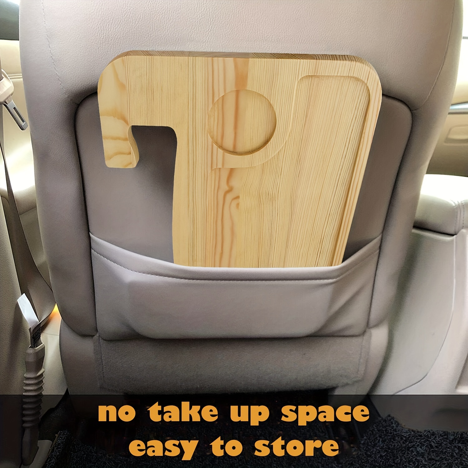 Wooden Car Table Car Cup Holder Food Table Travel Table For Taxi