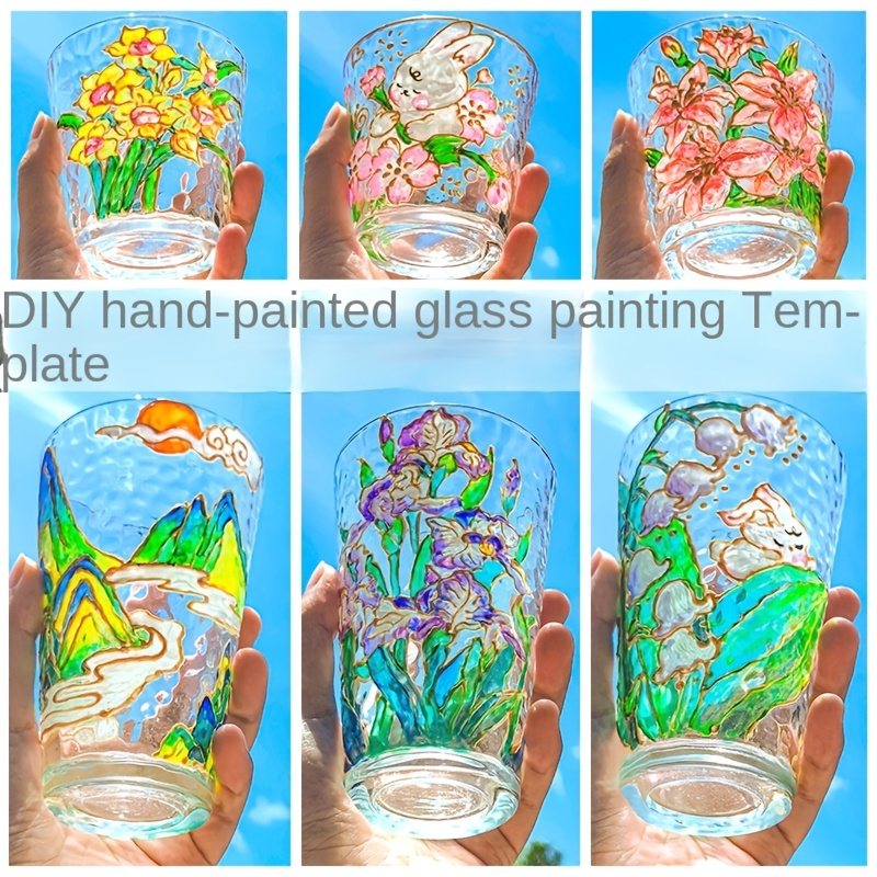 Hand Drawn Glass Cup Diy handmade Stained Glass Painting - Temu