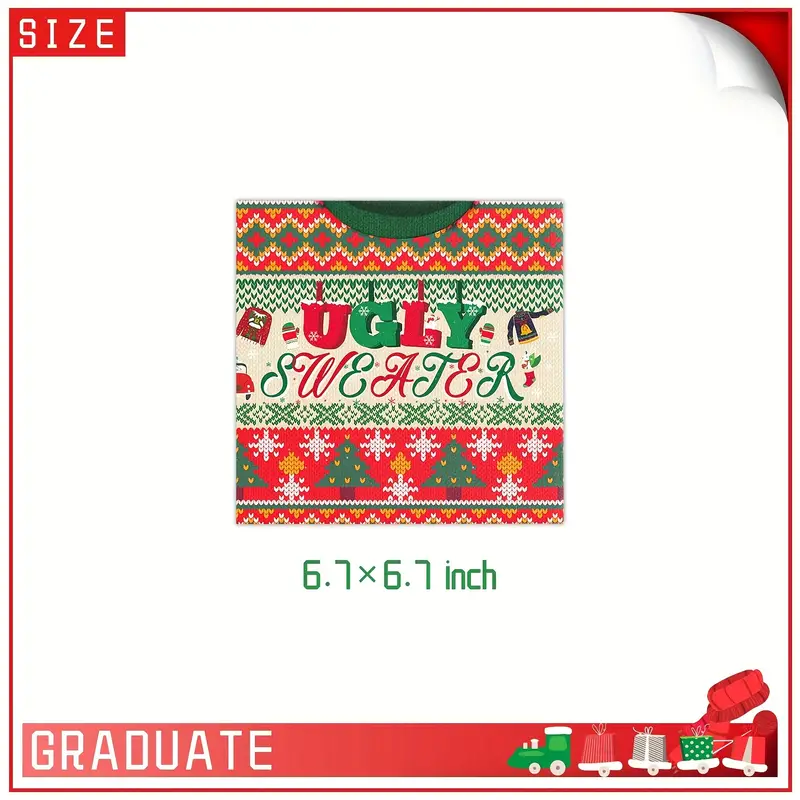  Ugly Sweater Party Holiday Christmas Tableware Cups