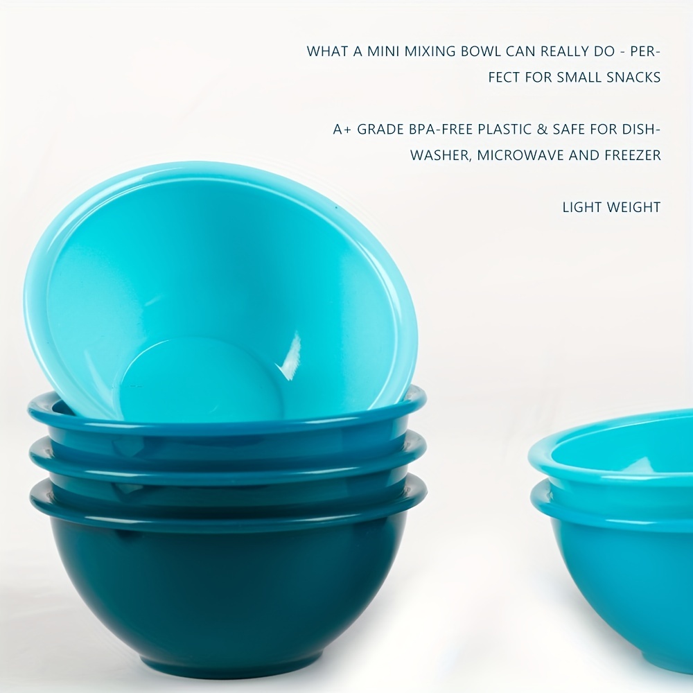 Plastic Mixing Bowl Set for Kitchen, Serving Bowls Set (Microwave