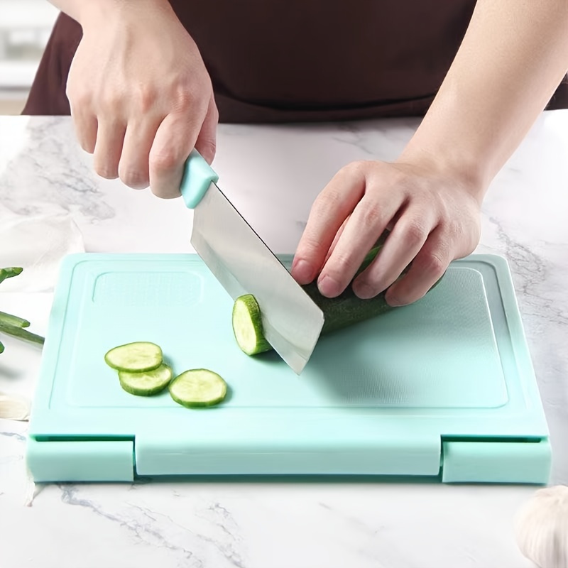 Kitchen Set With Mini Camping Plastic Cutting Board Knife - Temu