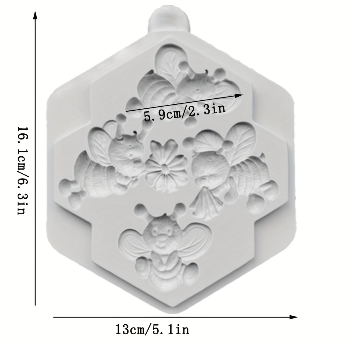 Bees & Blossoms Silicone Mold Fondant Mould Cake Decor Tool Chocolate Gumpaste Molds, , Kitchen Gadget