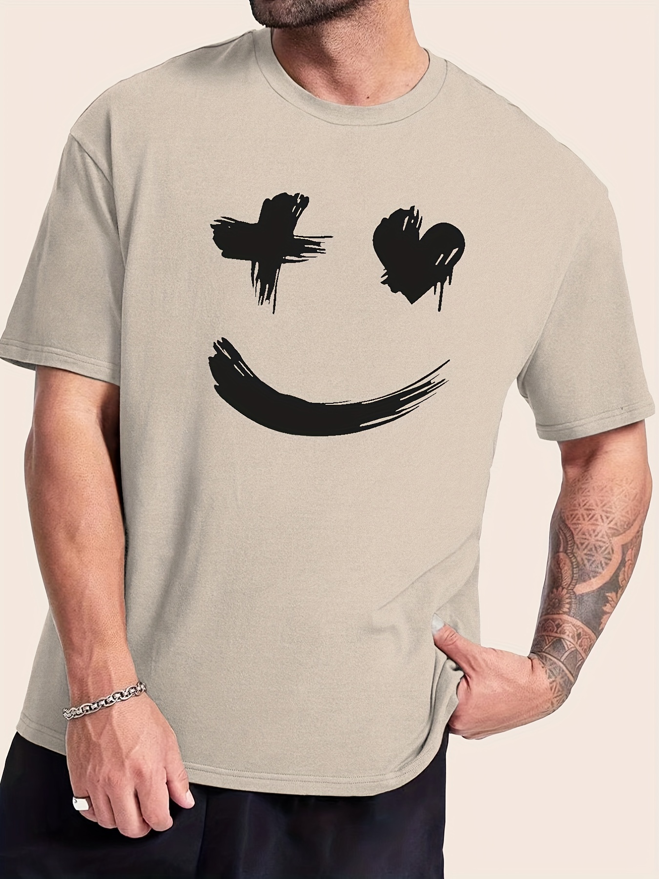 Men's Casual Trendy Clown Graphic Print Comfortable Crew - Temu