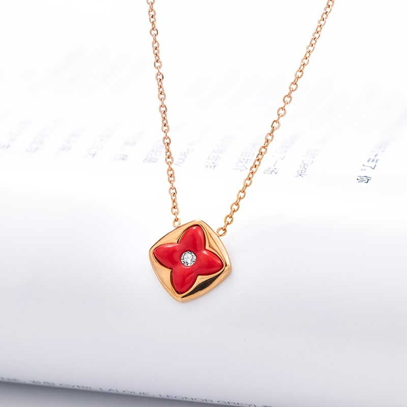 Louis Vuitton four-leaf clover necklace