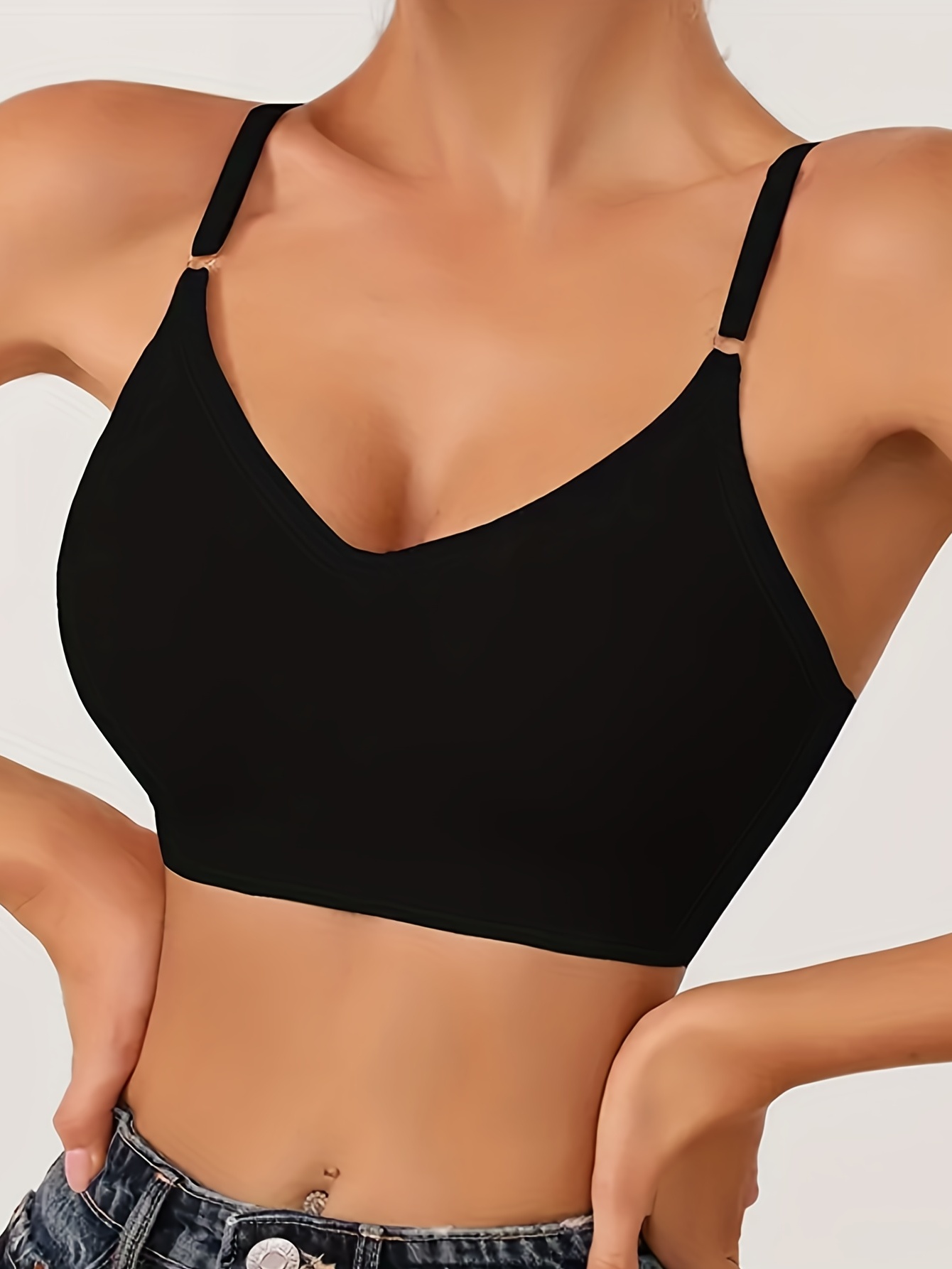 Bralette Cami Bra Wireless Tank Top Bra Sports Bra with Sponge Pad Camisole  Soft Chest Support Bras Women Girls 4PCS