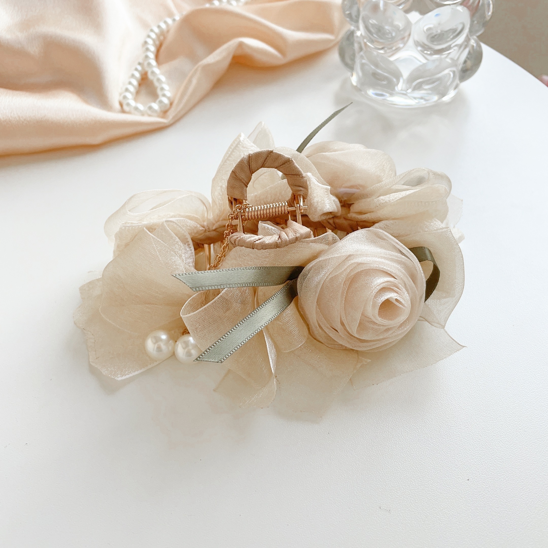 CUSCINO PORTAFEDI ROSE ORGANZA