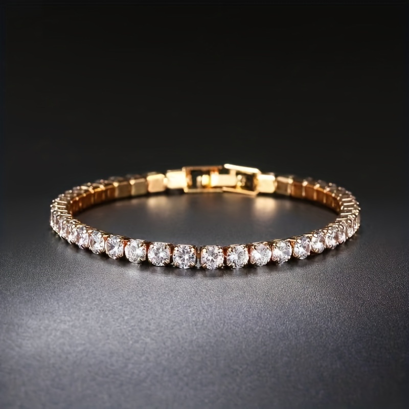 4mm Zircon Tennis Bracelet for Couples