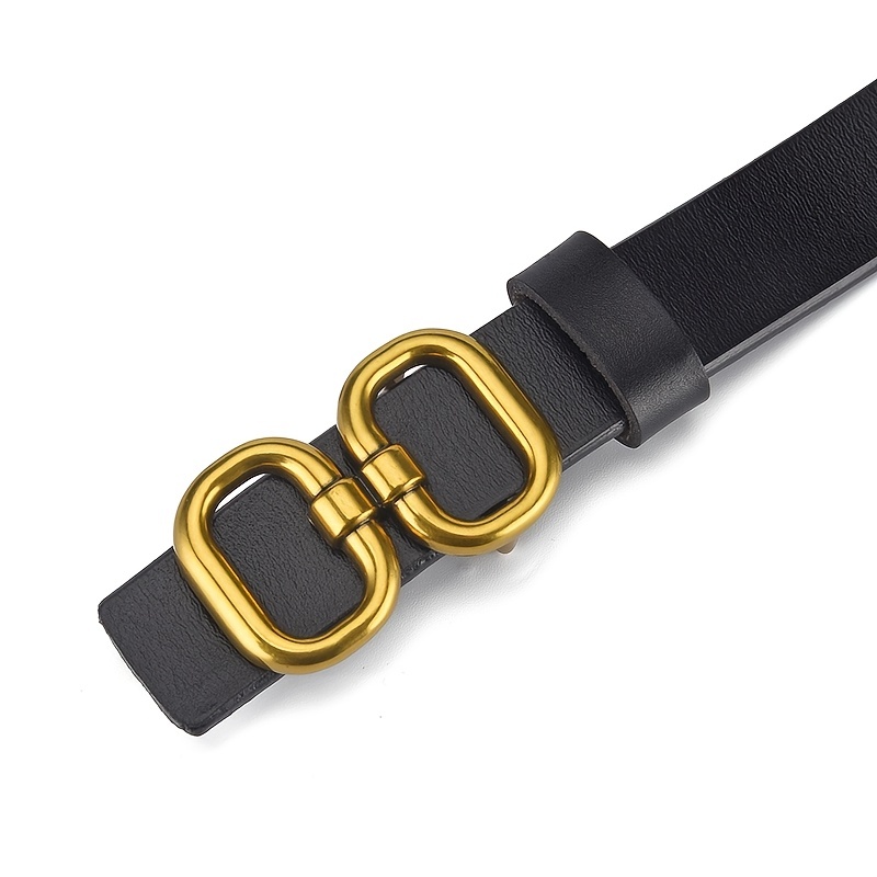 Double Ring Buckle Waist Belt for Jeans Pants