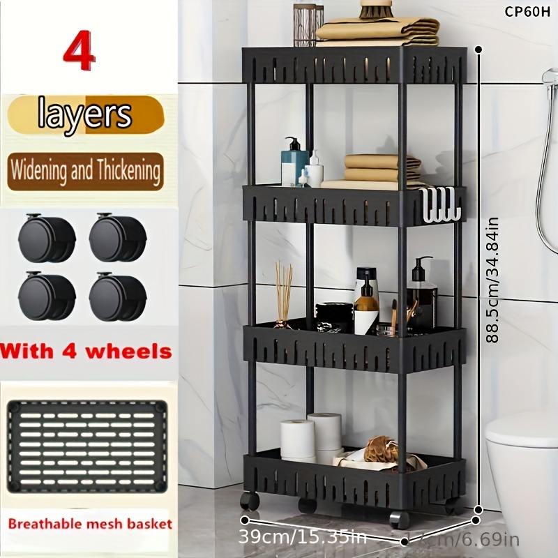 1pc Plastic Kitchen Storage Rack, 3 Layer Storage Rack For Kitchen