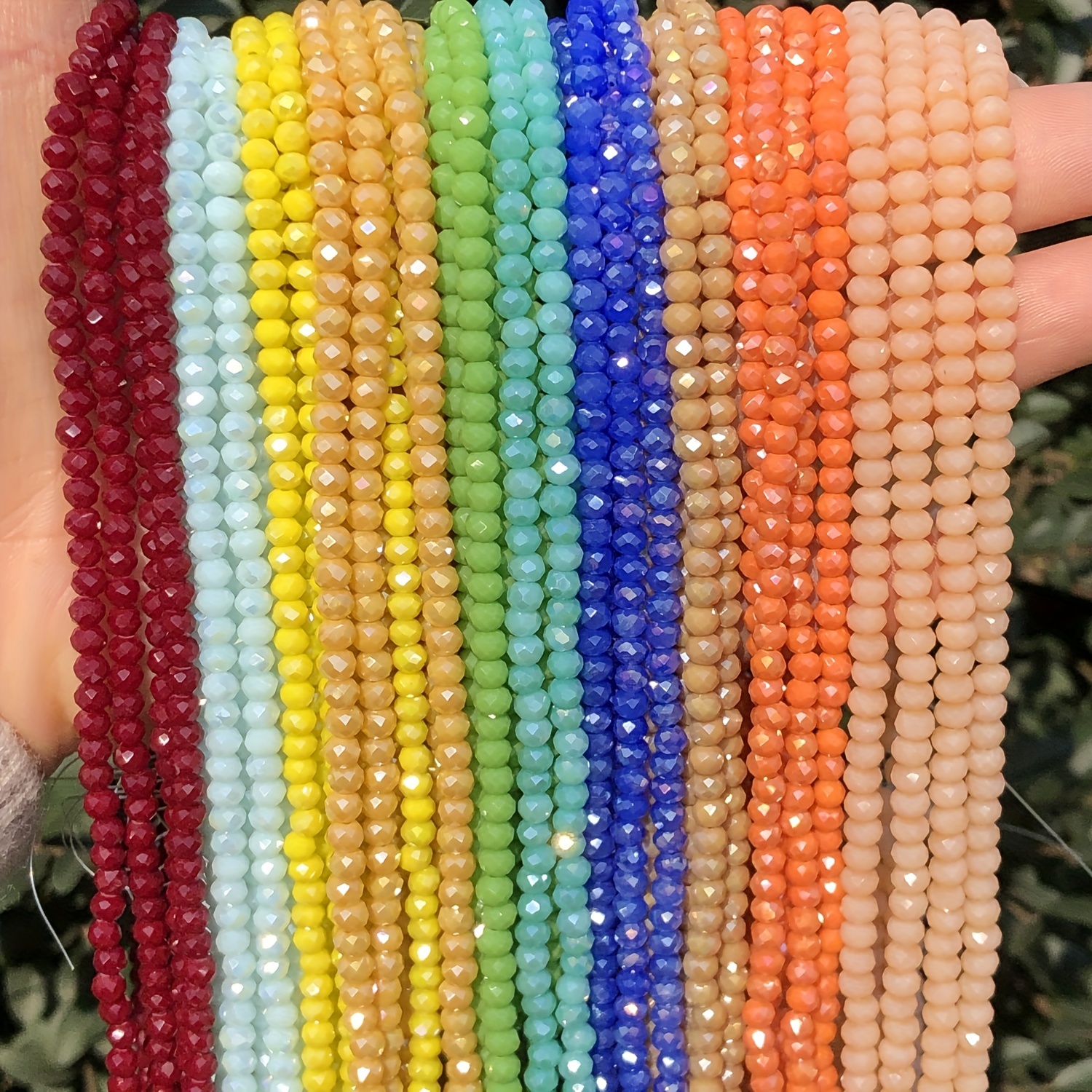 AB Color 4mm Crystal Rondel Faceted Beads Round Crystal Glass Beads Loose  Spacer Beads for Jewelry Making DIY Necklace Bracelet - AliExpress