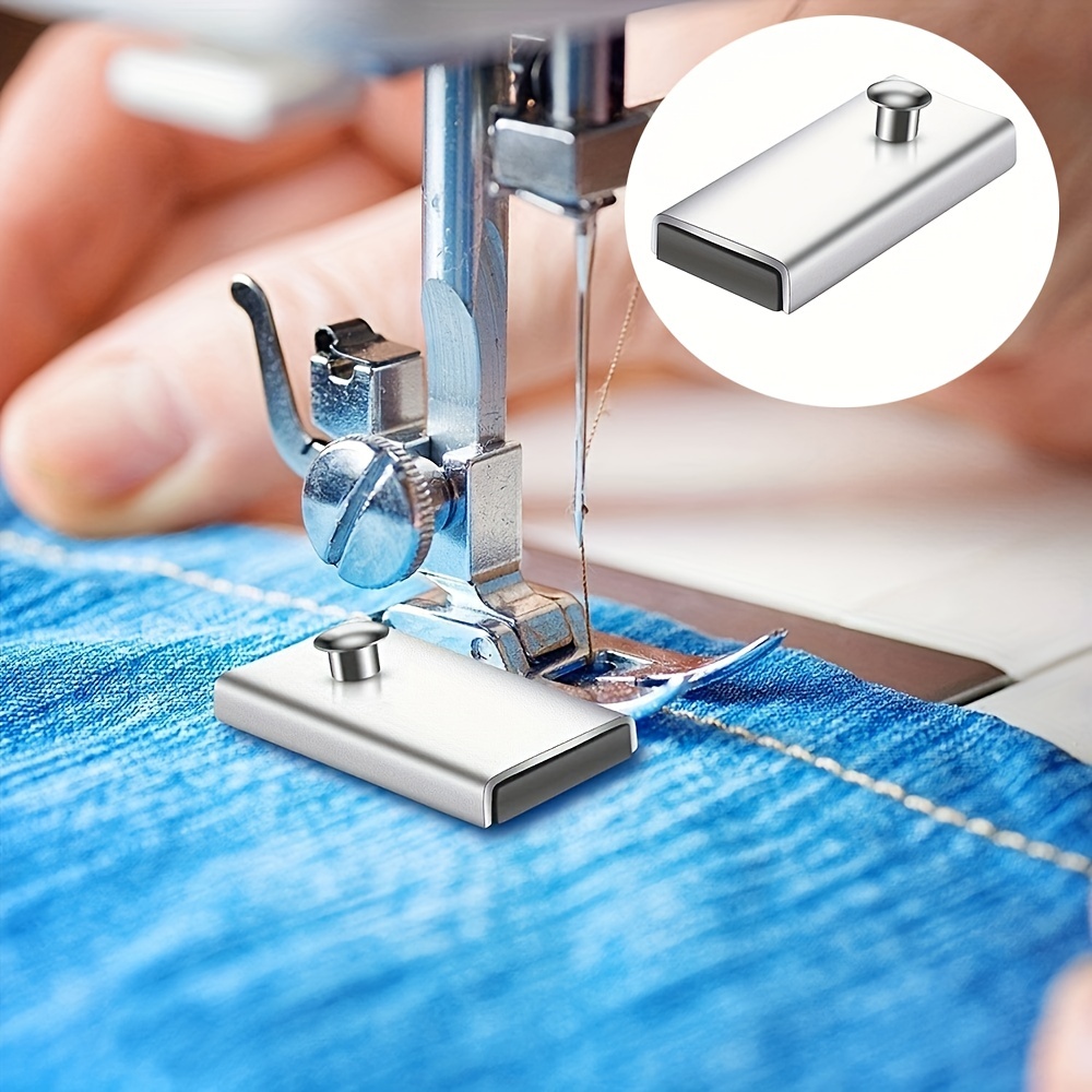 Guía de costura magnética, calibrador magnético multifuncional, localizador  de bordes, medidor de máquina de coser Universal, guía de dobladillo, nuevo