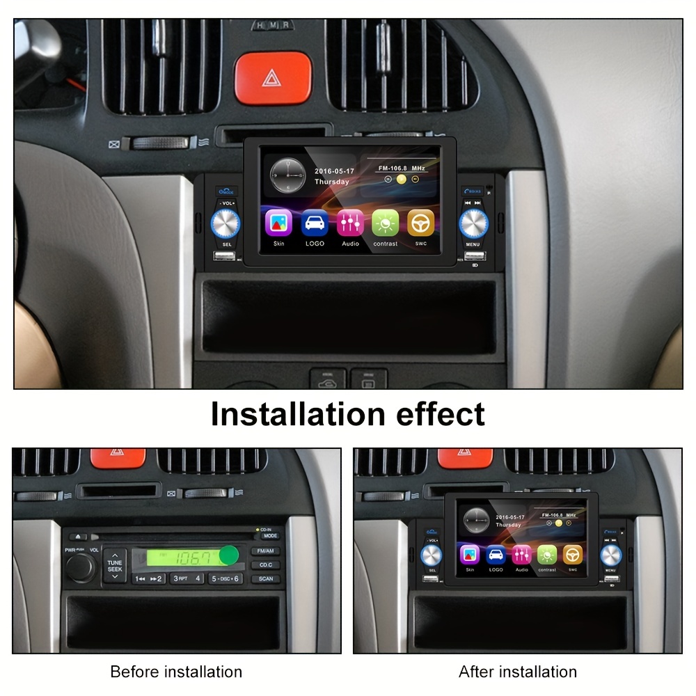 Universal 1 Din Autoradio Wireless Car Stereo Radio Car Mp5 - Temu