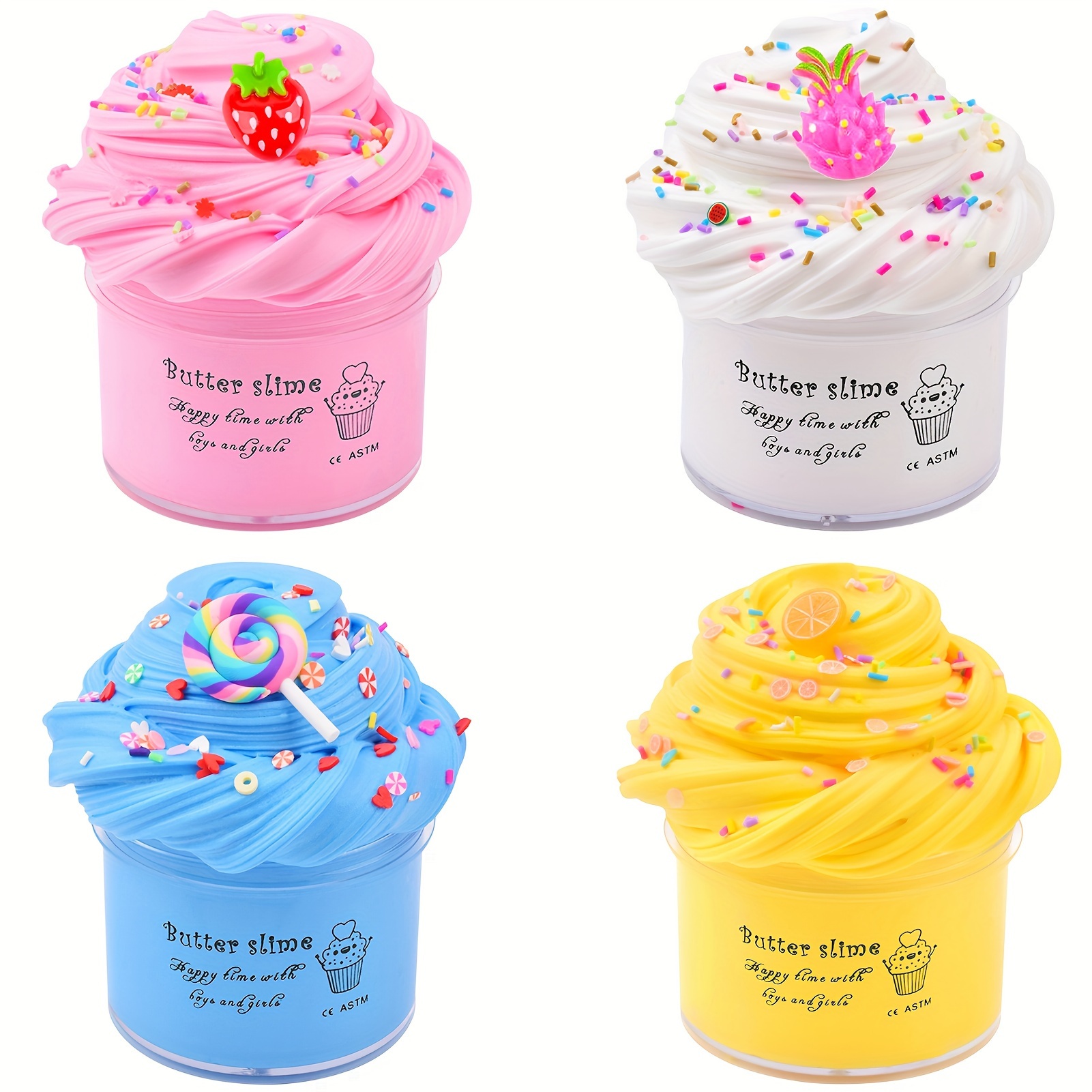 Butter Slime Kit Party Favors Birthday Gift With Stretchy - Temu