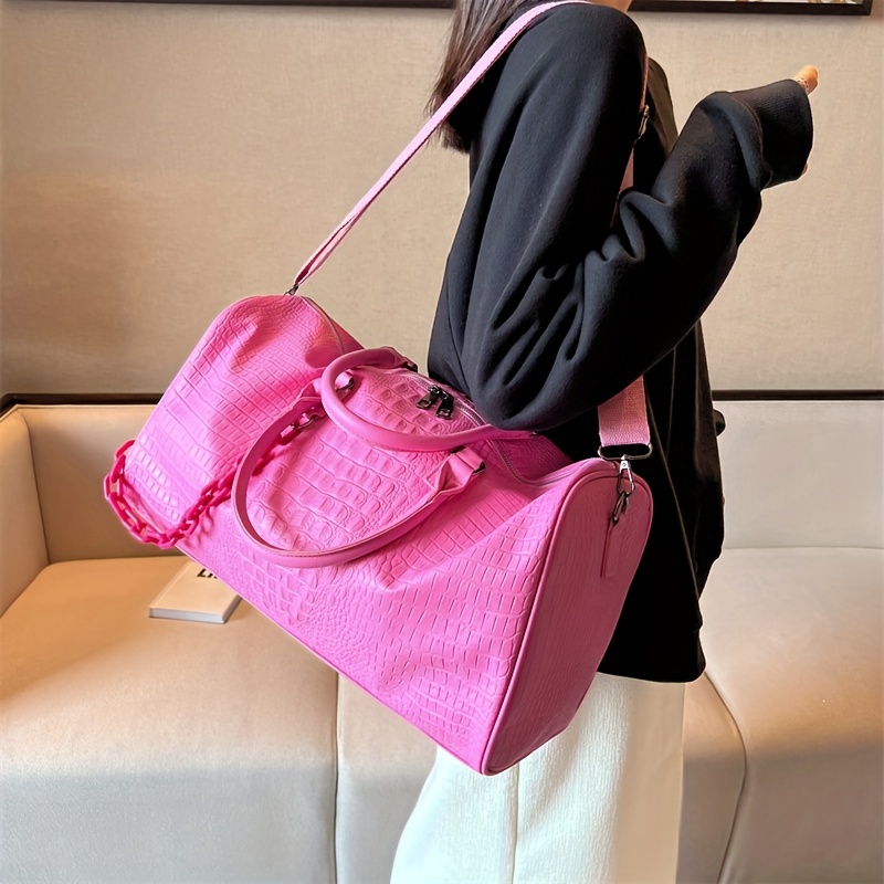 louis vuitton pink duffle bag