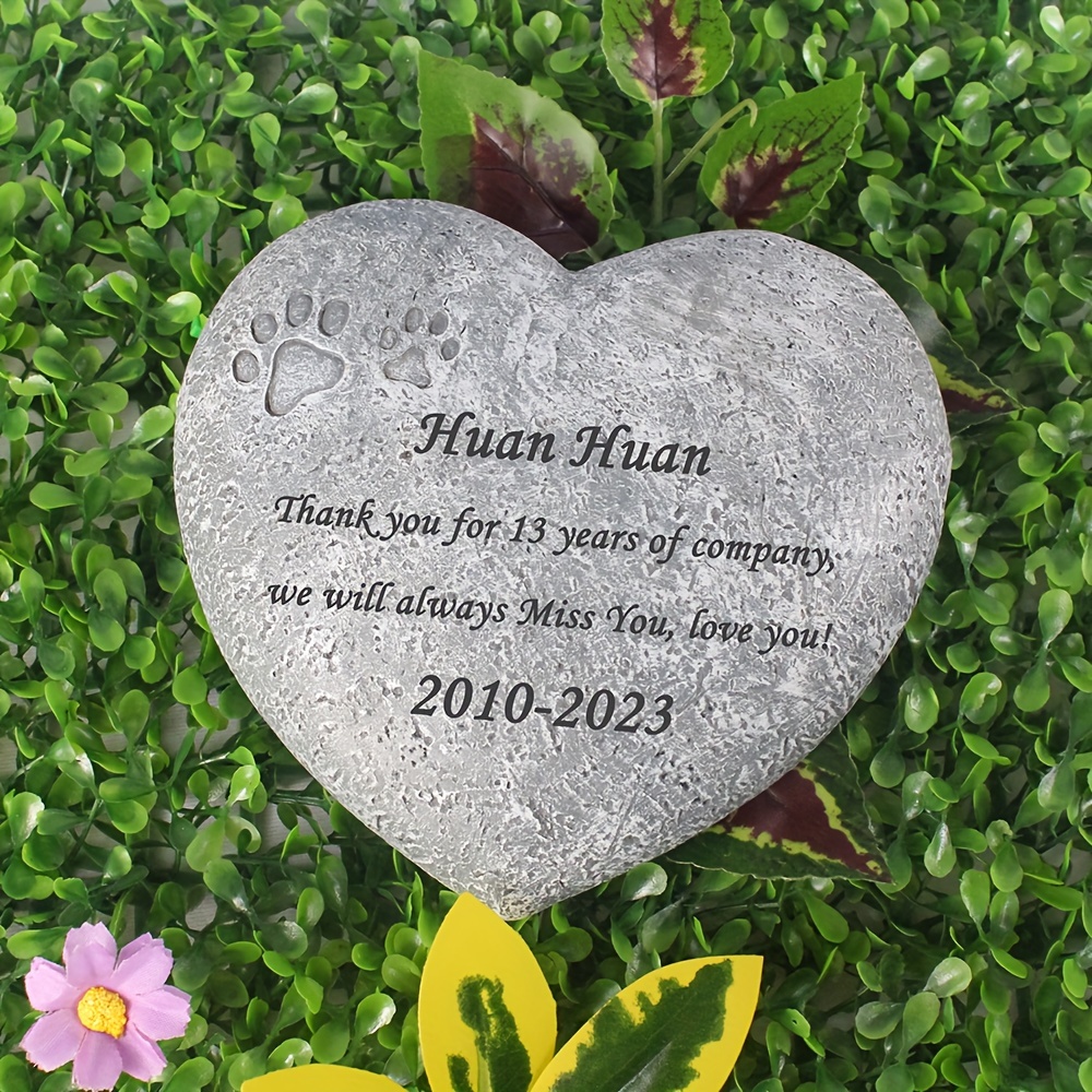 Heart shaped pet memorial clearance stones