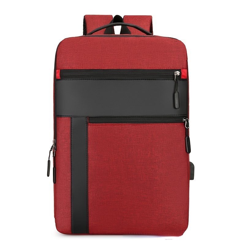Casual Large Laptop Storage Backpack Colorblock Business Trip Daypack