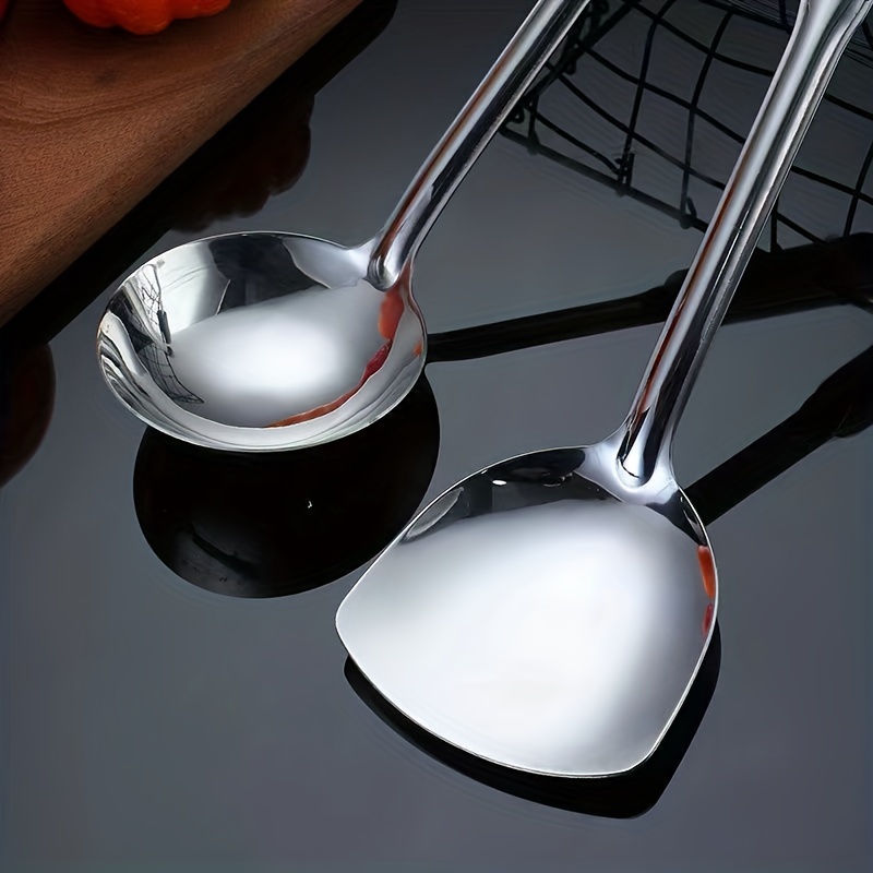 Non-stick Stainless Steel Kitchen Utensil Set - Includes Soup