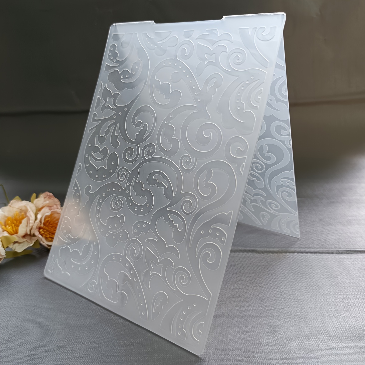Cartella effetto rilievo 2D Embossing Forma Cornice fiori 128x180mm