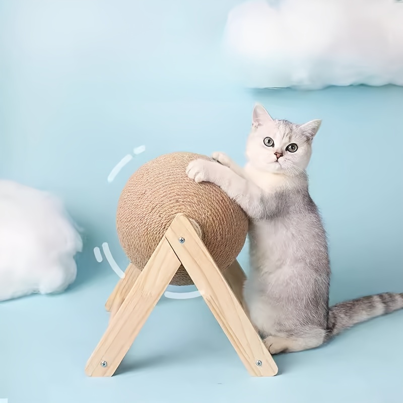 Brinquedo mágico para gato com bola de sino, placa de arranhões