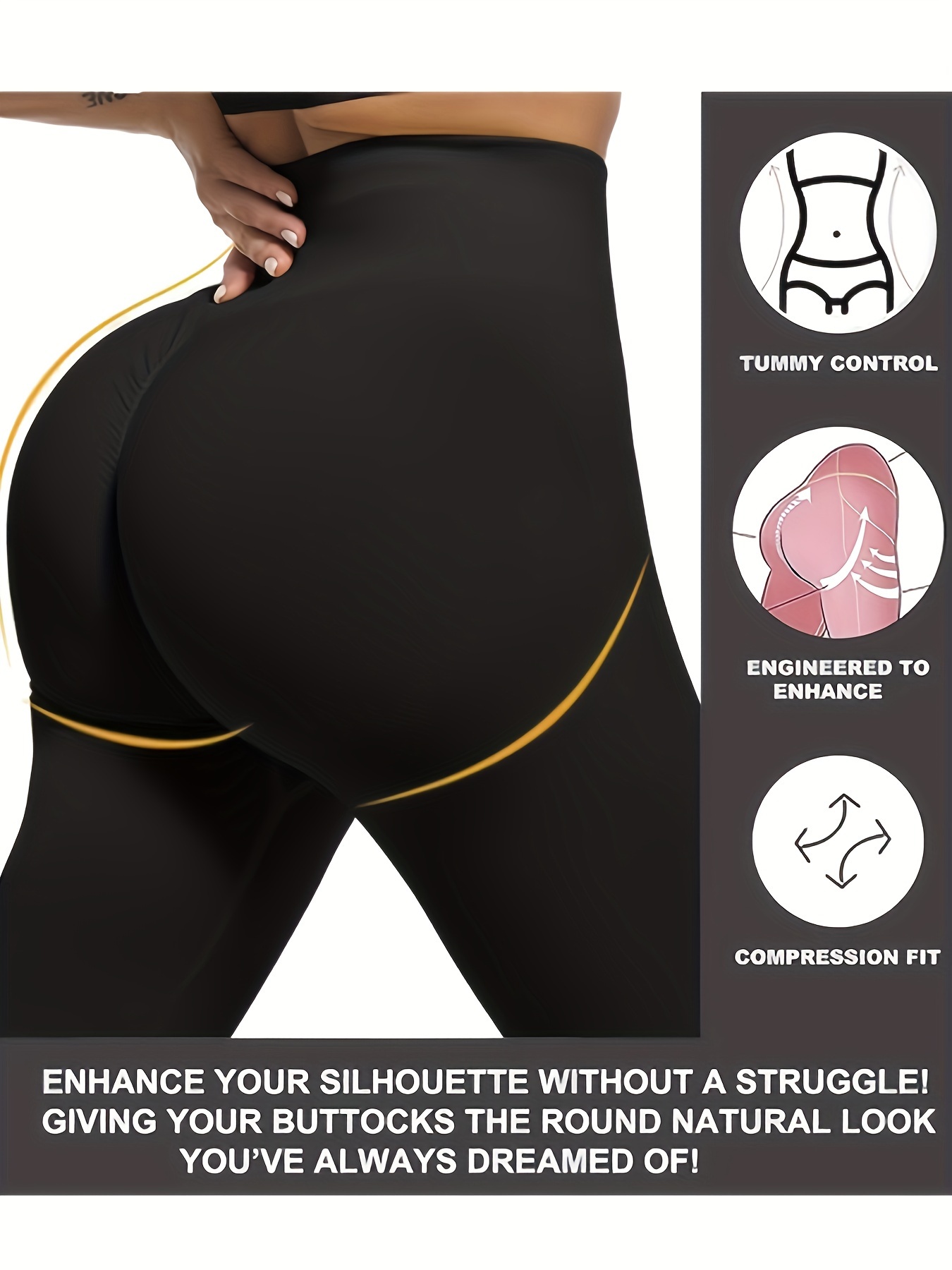 Ink Splatter Compression Leggings, Flattering Non-see-through and  Squat-proof Women's Sports Leggings With Butt-lifting Cut, Size XXS to 3XL  