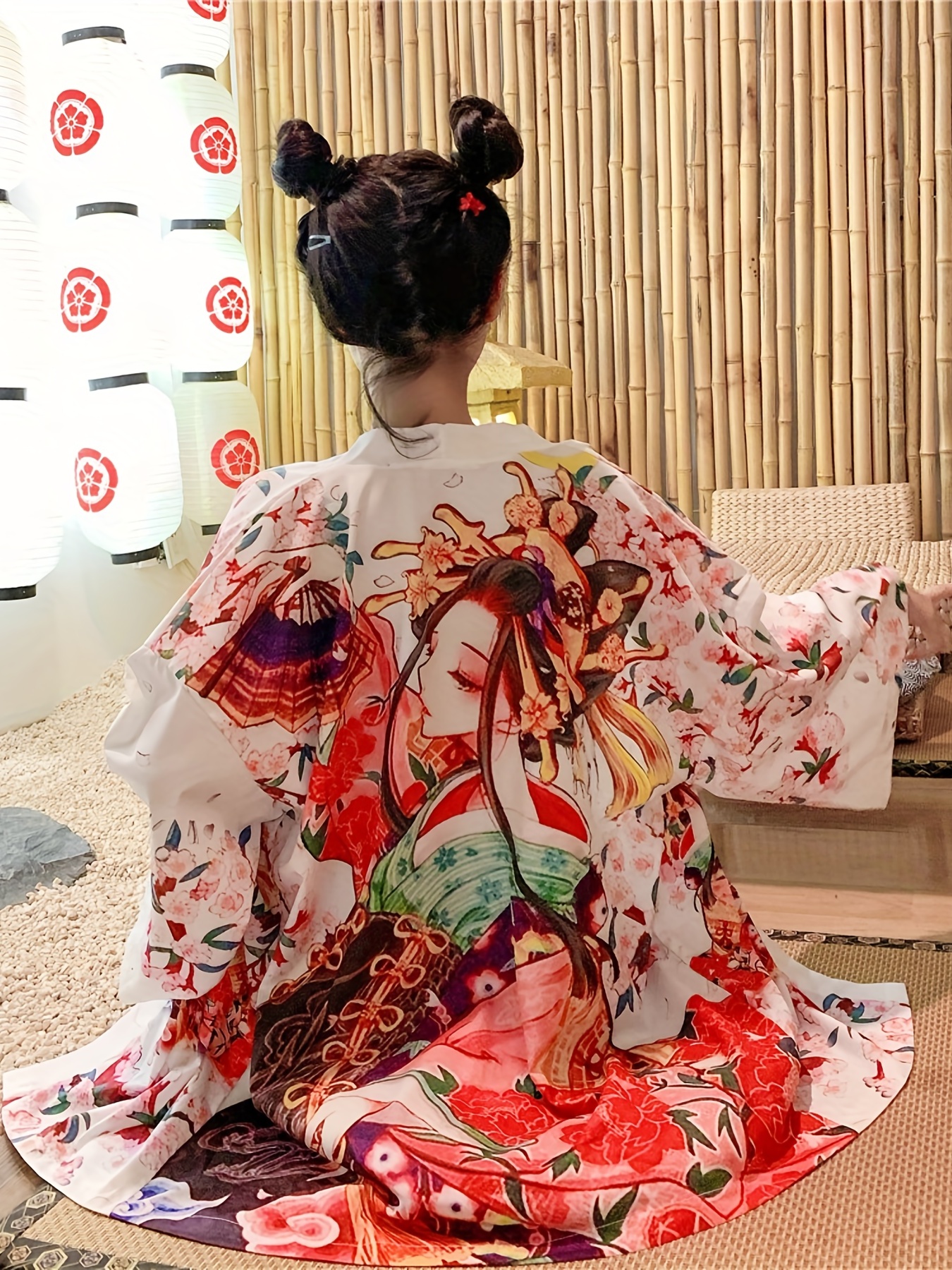 Blood Supply Original Kimono Design Japanese Furisode Sleeve Hollow Out Top  Jacquard Dark Goth Suede Halloween Mesh Top Blouse