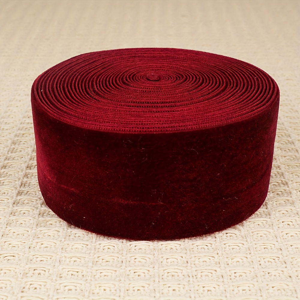 TEMU [popular ] Classic Velvet Ribbon - 5 Yards Per Roll, Christmas, Valentine's Day & Spring Decorations