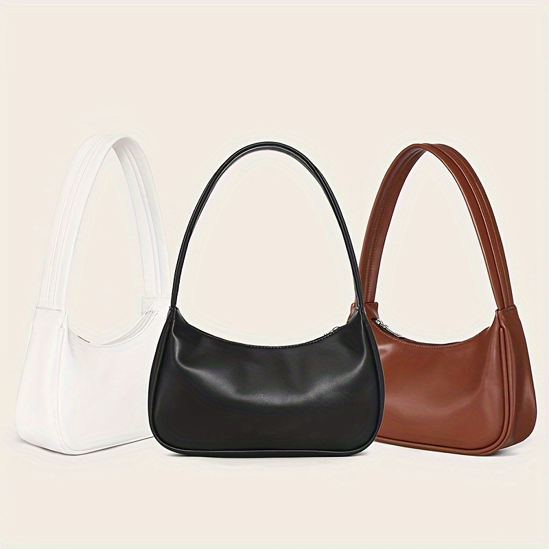

Minimalist Handbag For Women, Simple Nylon Shoulder Bag, Trendy Underarm Purse With Zipper