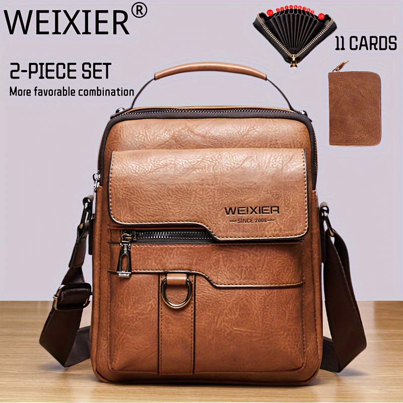 Weixier Messenger Bag Men's Shoulder Bag Casual Satchel Bag - Temu
