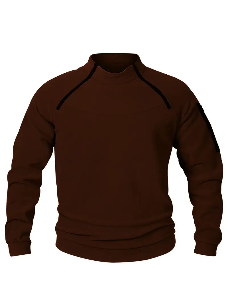 mens casual pullover sweatshirt for fall winter outdoor activities details 0