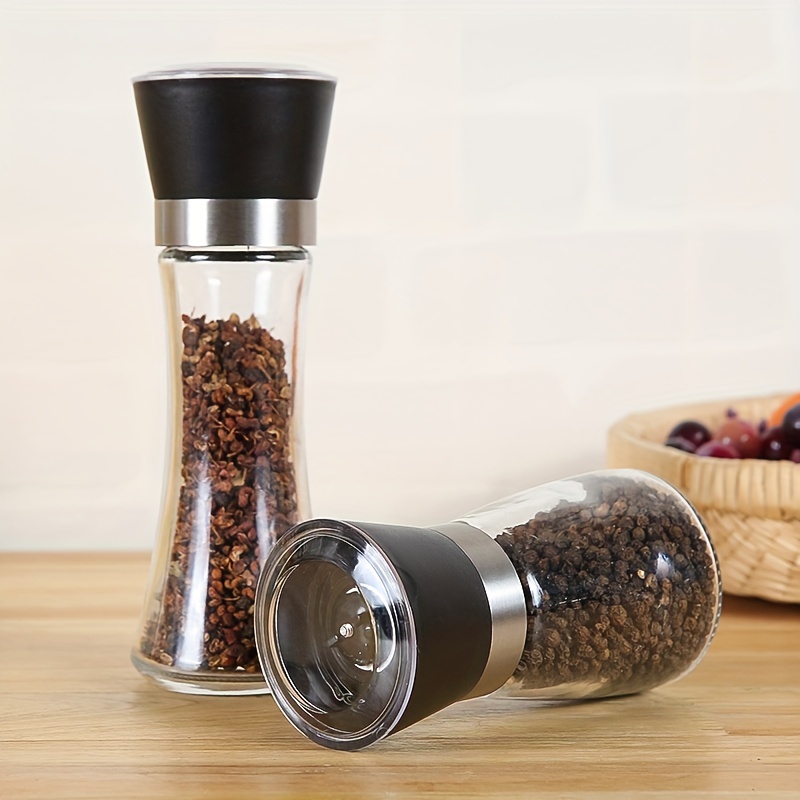 Pepper Grinder Household Sea Salt Ginder Glass Spice Grinder - Temu