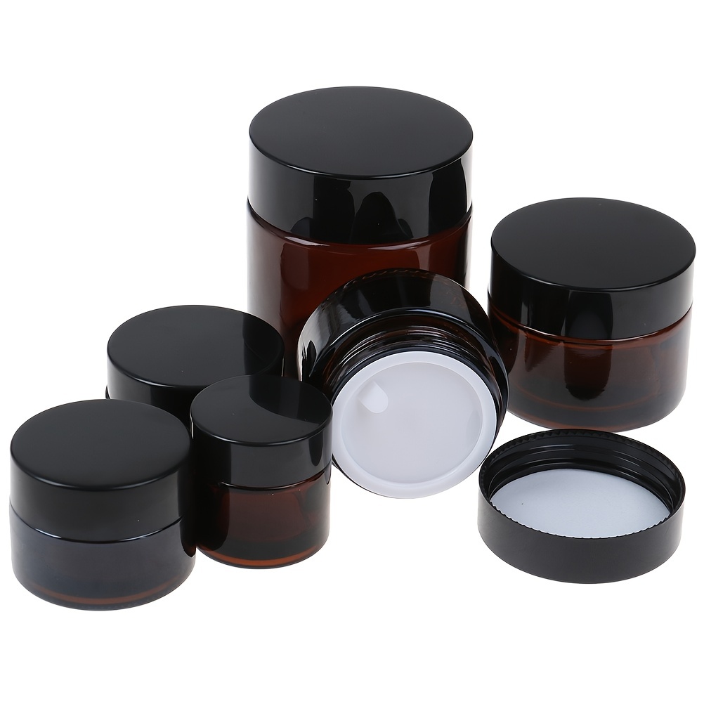 Black Round Empty Glass Jars - Temu