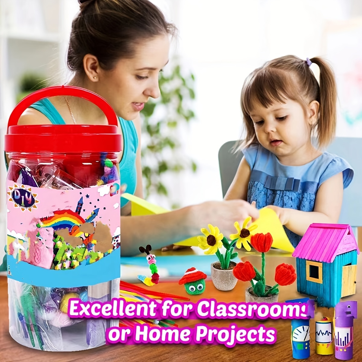 Arts And Crafts Supplies - Craft Kits, With Construction Paper And Craft  Tools, Diy School Craft Projects, Birthday Gifts, Holiday Gifts - Temu  Philippines
