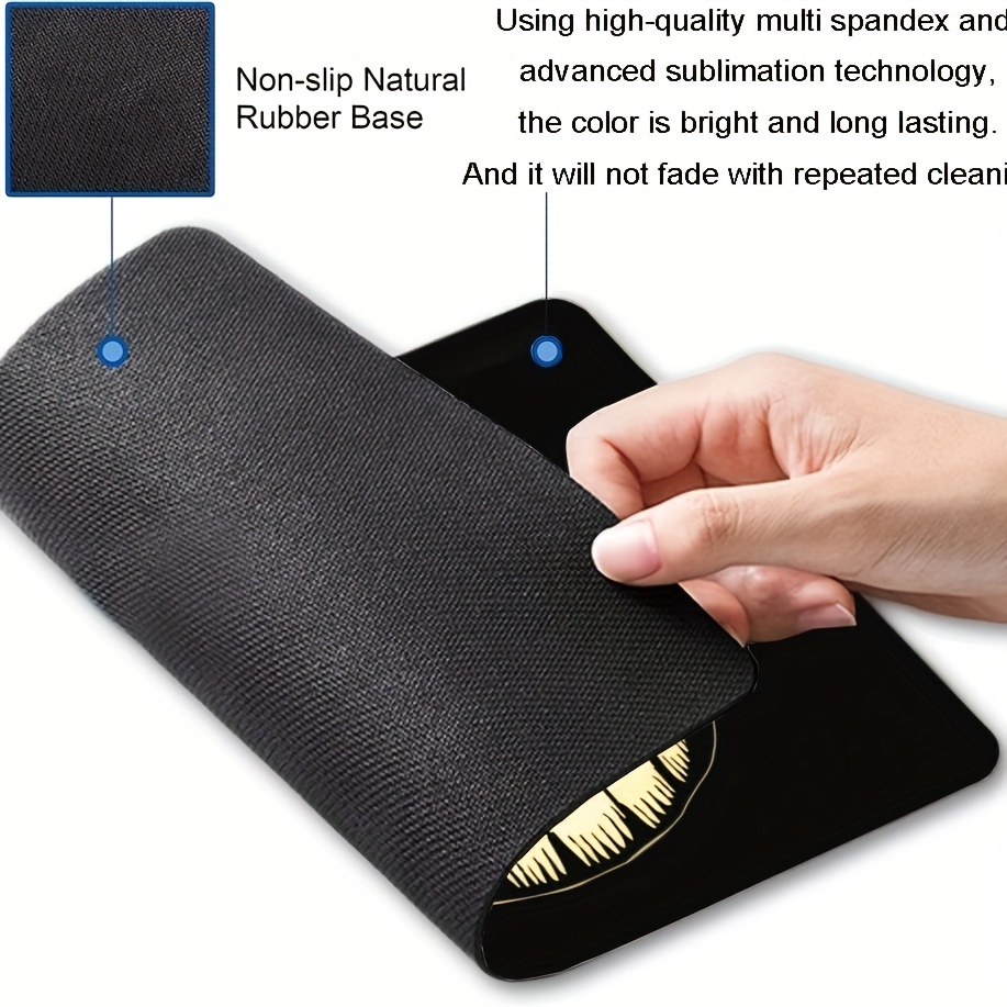Funny 'We're All Mad Here' Mouse Pad Waterproof Non Slip Rubber Base