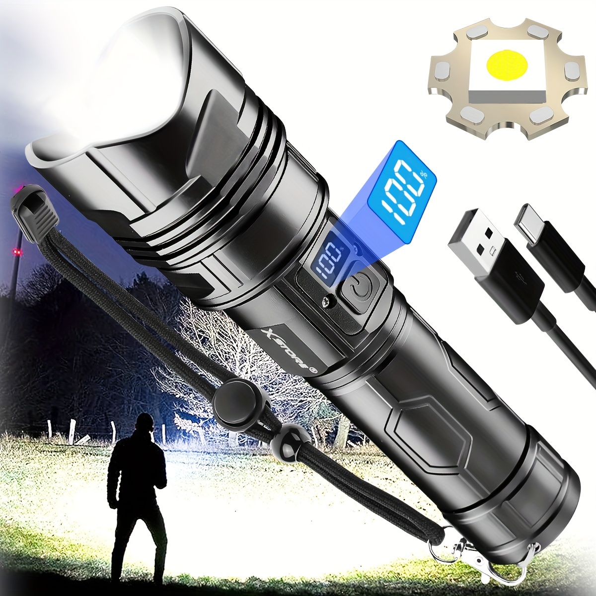 Wuben L50 Torch Outdoor Camping LED Torch 1200 Lumens Hand Lamp