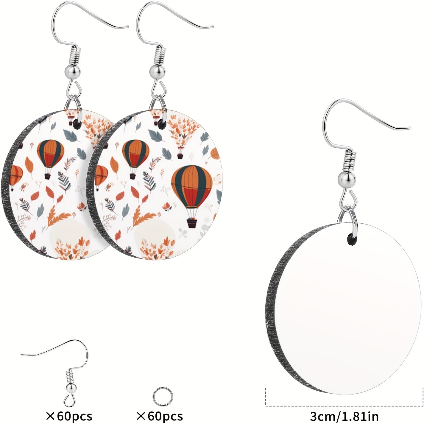 Sublimation Blank Earrings Thermal Sublimation Earrings - Temu