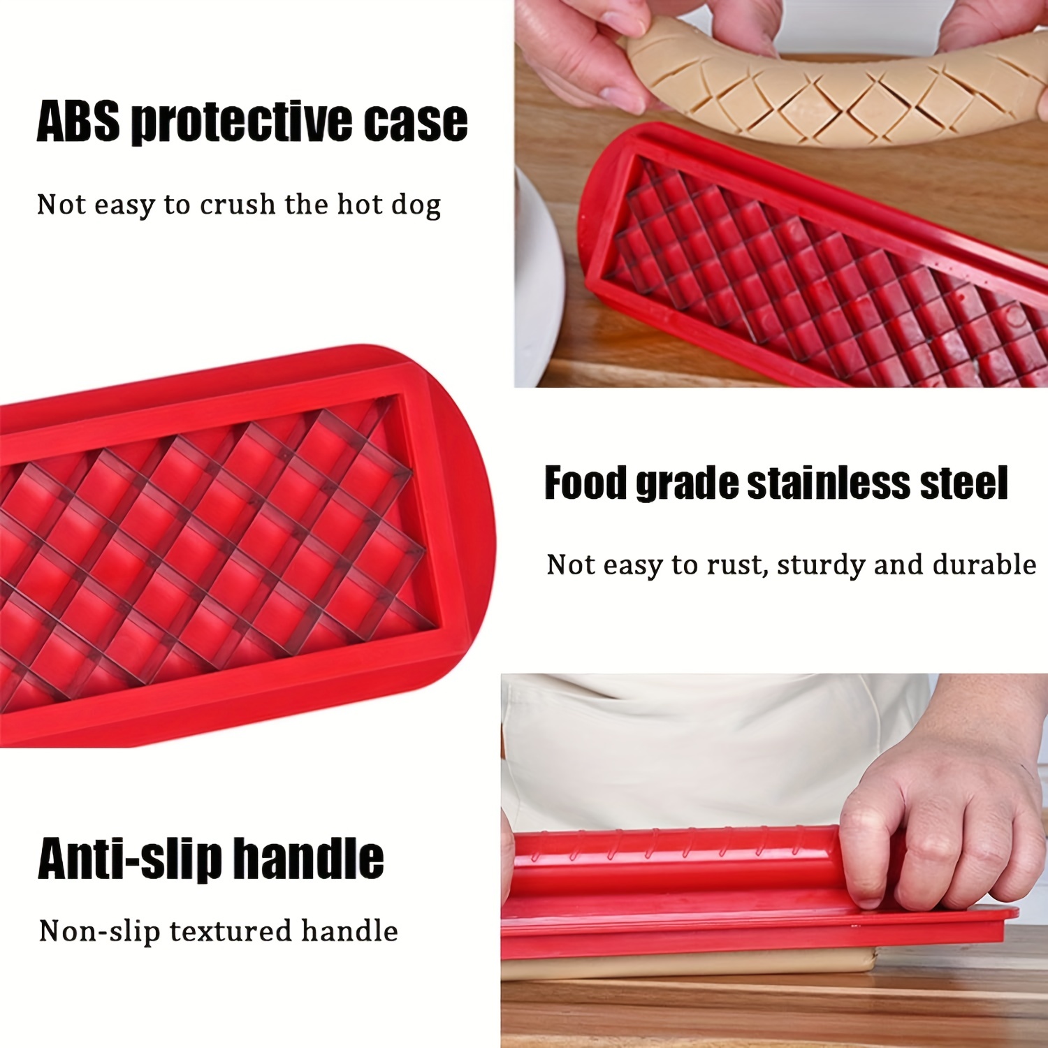 Hot dog Slicer Hot Dogs Cutter Tool Sausage Slicers Portable