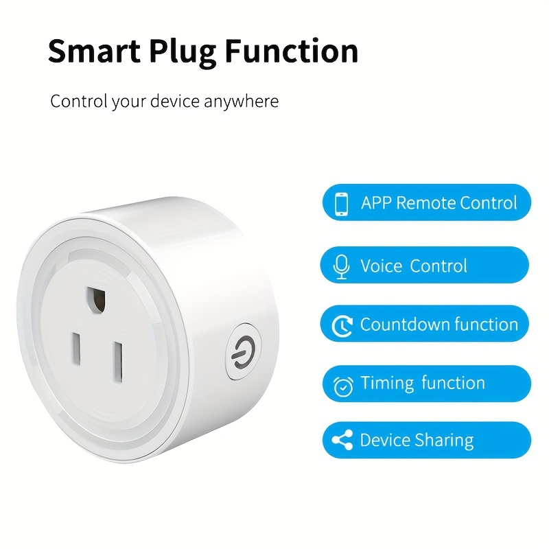 1pc Smart Plug, Alexa Plug, Smart Life Wifi Plug With Remote And