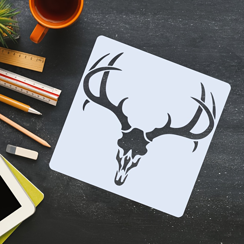 11 Pcs Deer Stencils Forest Mountain Tree Deer Head Stencils for Wood  Burning Stencil Template Stencils for Painting on Wood Crafts Home 
