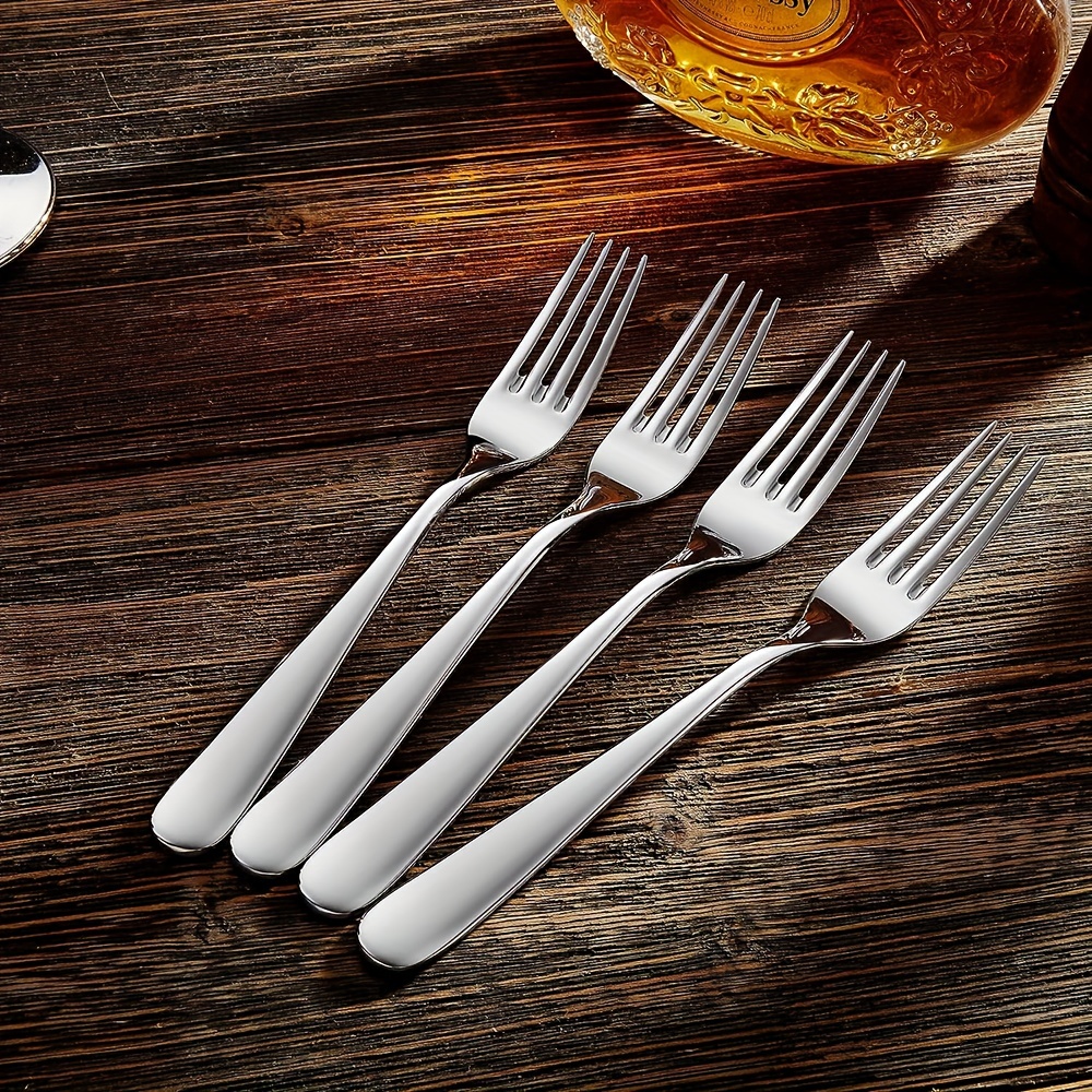 Dinner Forks Set, Forks Silverware, Stainless Steel Forks, Mirror Polished  Fruit Picks Fork Set, Small Forks For Home, Kitchen, Restaurant, Dishwasher  Safe - Temu