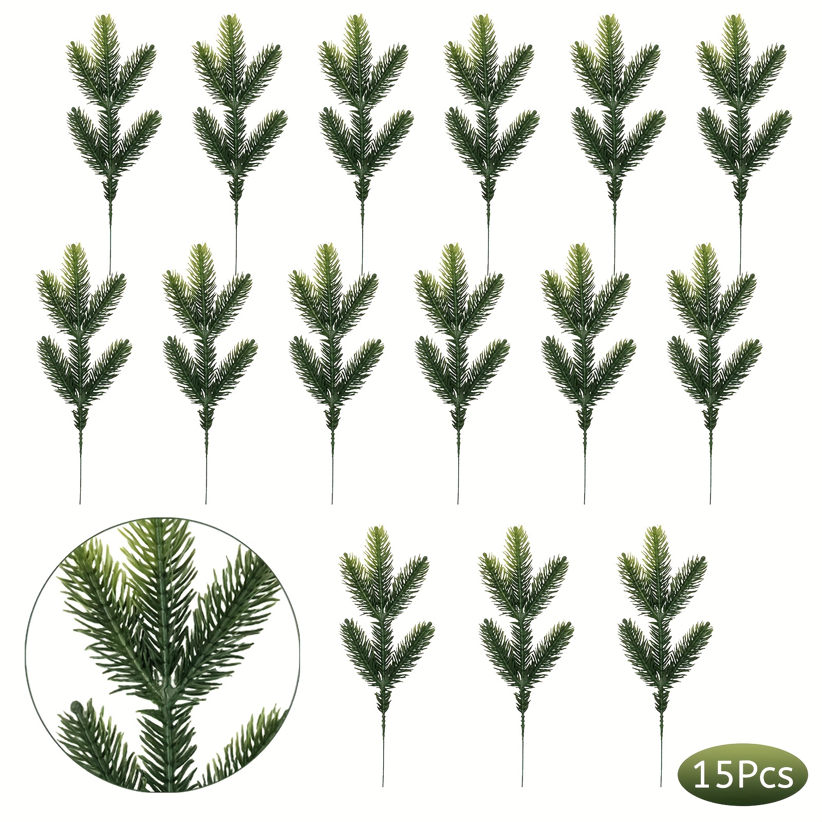 Artificial Pine Branches Garland Green Plants Pine Needles - Temu