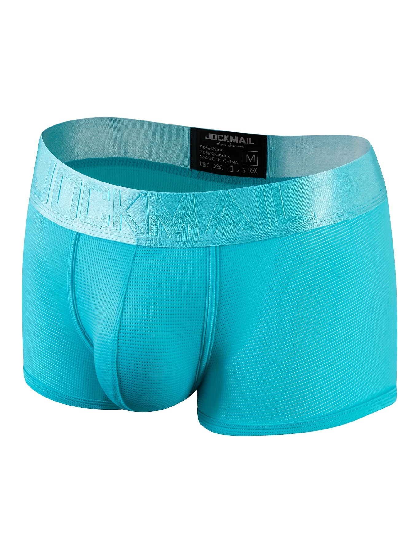 Panteasy Men's Colorful Rainbow Waistband Underwear Shorts Mesh Briefs  Breathable Fabric Underpants Boxer